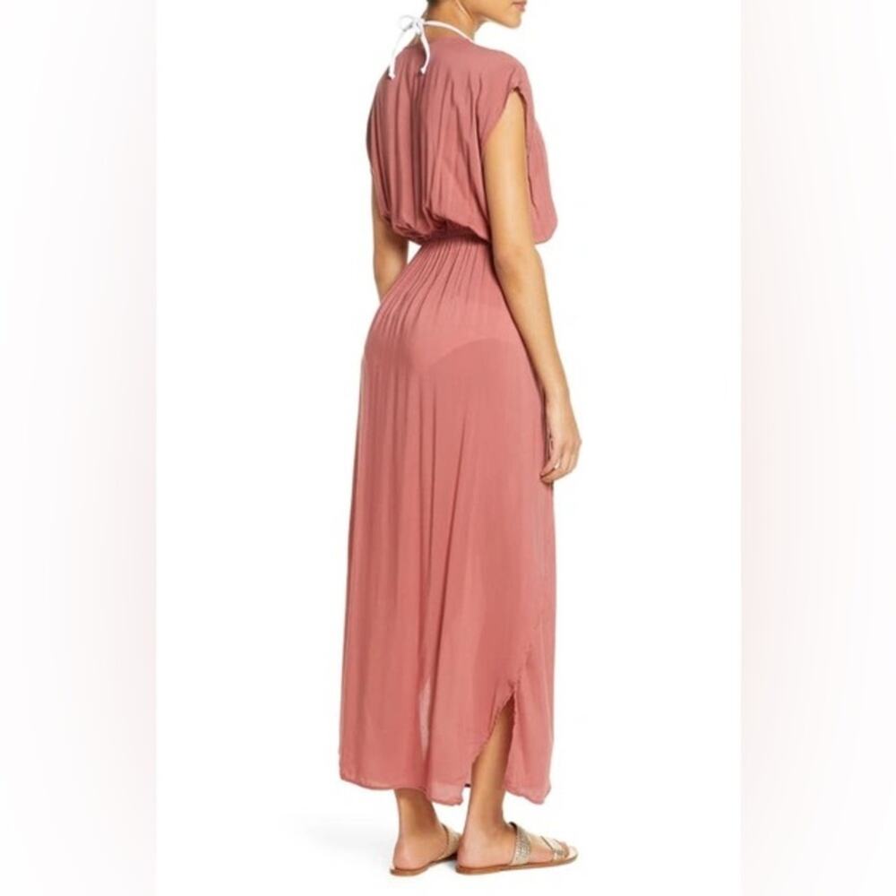 ELAN
Deep V-neck Cover-up Maxi Dress In Rose - Picture 7 of 10